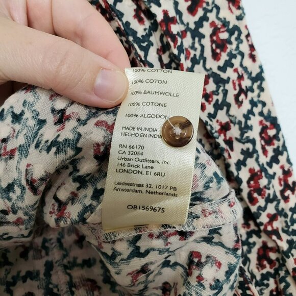 Anthropologie Pilcro Womens Button Front Shirt Size XXS Western Abstract - Picture 6 of 10